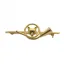 Equetech French Horn Fox Stock Pin - Gold