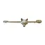 Equetech Traditional Foxhead Stock Pin - Gold 75mm