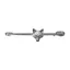 Equetech Traditional Foxhead Stock Pin - Silver 75mm